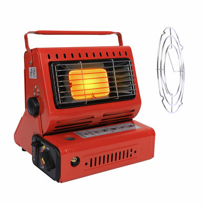2 in 1 Portable Butane Burner Heater Outdoor Butane Gas Heater Warmer Heating Cooking Stove Cooker for Camping Fishing RV Travel 