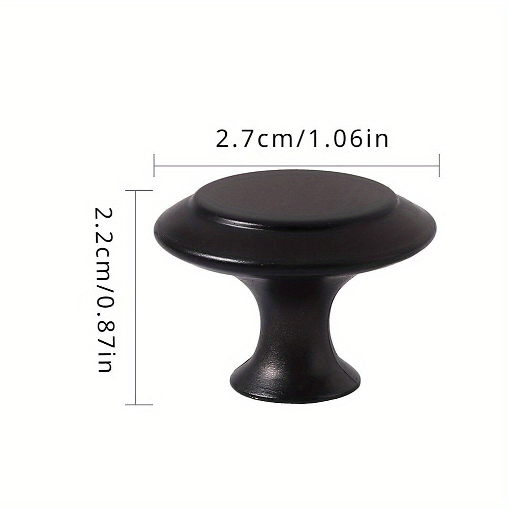20pcs Matte Stainless Steel Cabinet Handles - Easy Install, Round Door Knobs for Kitchen & Bathroom Cupboards 
