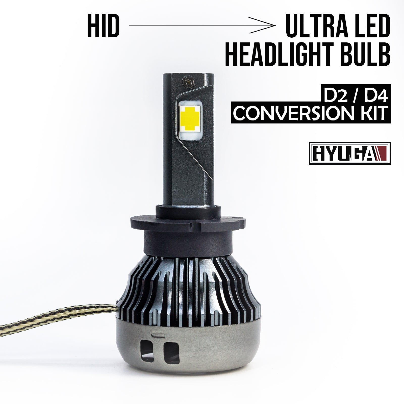 D2S D2R D4S D4R HID To LED Headlight Bulb Conversion Kit, 7545 CSP Plug & Play HDX HYUGA 