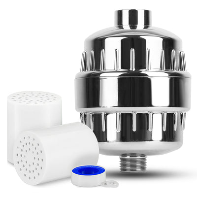 20 Stage Shower Filter for Hard Water Water Softener Shower Head Filter with 2 Replaceable Cartridges for Removing Chlorine and Harmful Substance 