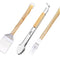 Jim Beam 3-Piece Grilling Tool Set with Wooden Handles