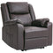 HOMCOM PU Leather Reclining Chair, Recliner Chair for Living Room with Footrest and 2 Side Pockets, Brown
