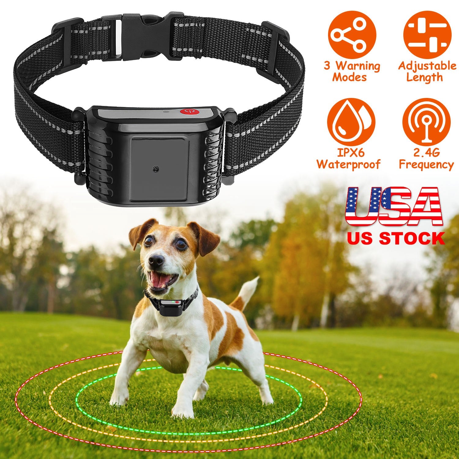 Dog Training Collar Receiver IPX6 Waterproof Shock Vibration Beep Mode Single Dog Receiver Without Remote For Small Medium Large Dogs