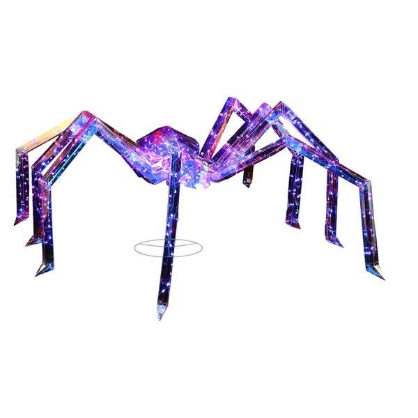 3FT Halloween Decorations Light Up Spider, Outdoor Halloween Decor Lighted Iridescent Spider 