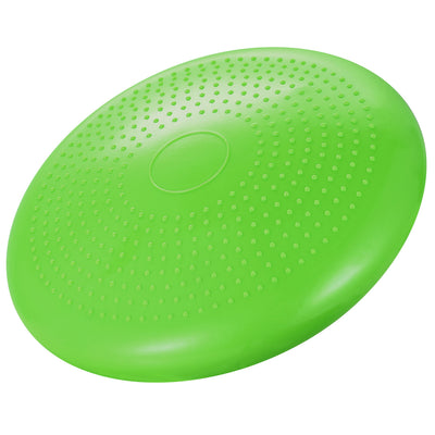 Inflatable Stability Balance Disc Wobble Cushion Balance Disc Wiggle Seat w/ Free Air Pump Exercise Athletic Fitness Trainer Mat 