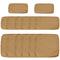 Outsunny 14pc Beige Patio Rattan Sofa Set Outdoor Cushion Cover Replacement Set Polyester Fabric
