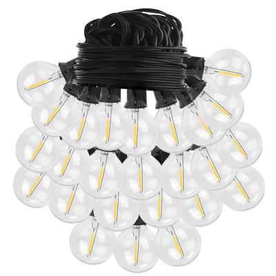 25FT Decorative Globe String Lights Outdoor Indoor 25Pcs Bulb Light Strings Fairy String Lamps for Garden Lawn Patio Cafe Party 