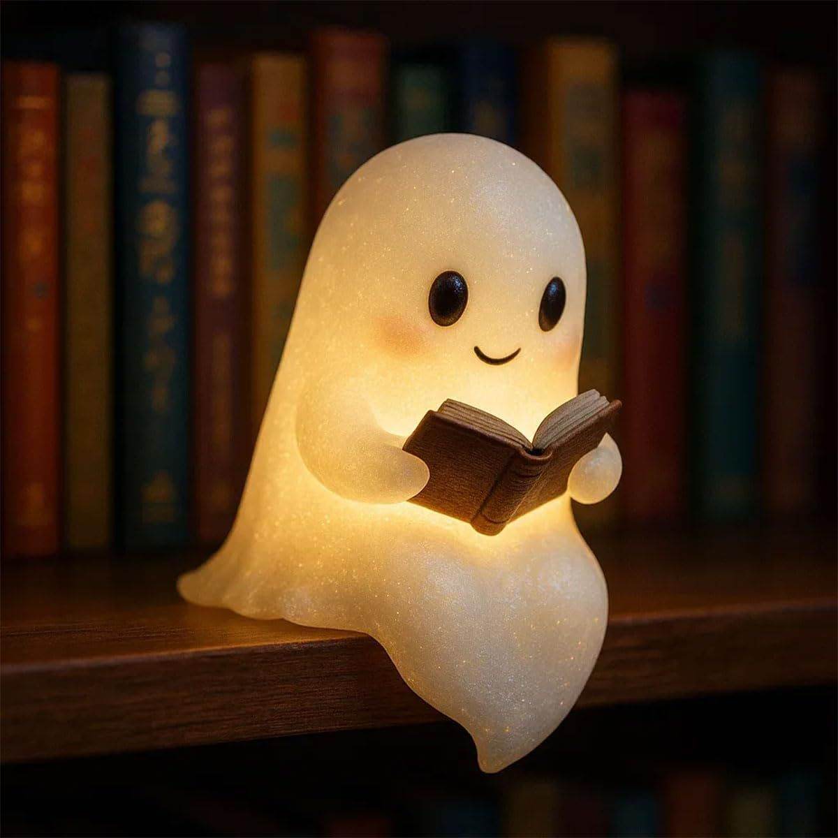 Cute LED Ghost Night Light Children's Nightlight Gift Bedside Sleep Lamp Halloween Decorations Lovely Ghost Lamp Warm Light 