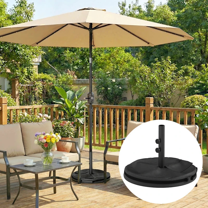 Patio Umbrella Base Portable Outdoor Umbrella Stand for Poles 1.4"/1.5"/1.9" Black