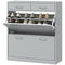 HOMCOM Narrow Shoe Storage with 2 Flip Drawers and Adjustable Shelves Shoe Organizer Cabinet for 12 Pairs of Shoes, Grey