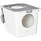 Enclosed Cat Litter Box, Easy Cleaning Kitty Litter Box with Front Entrance, Top Exit, Scoop, White