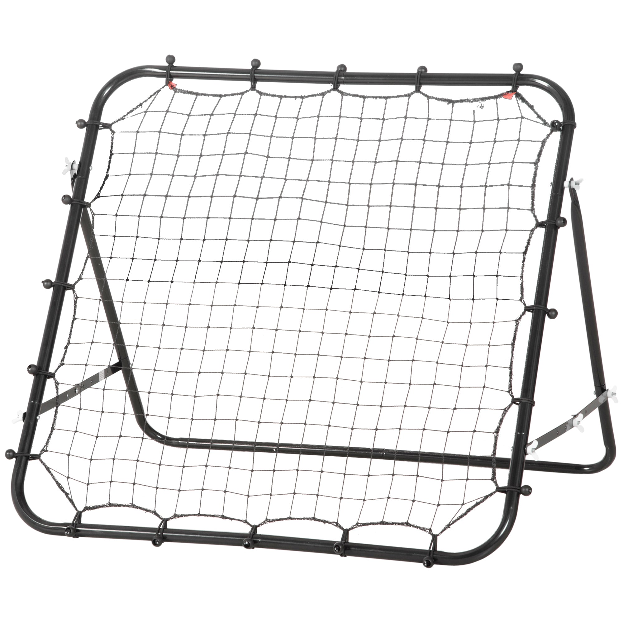 HOMCOM Volleyball Rebounder Net Football Training Aid Kickback Target Play Black 