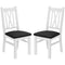HOMCOM Dining Room Table Set Pine Wood Kitchen Furniture PU Leather Chairs Sturdy Stylish Living Room Furniture Dark Brown