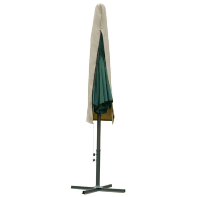 Outsunny Garden Parasol Cover, Outdoor Cantilever Umbrella Cover with Zipper, Khaki 