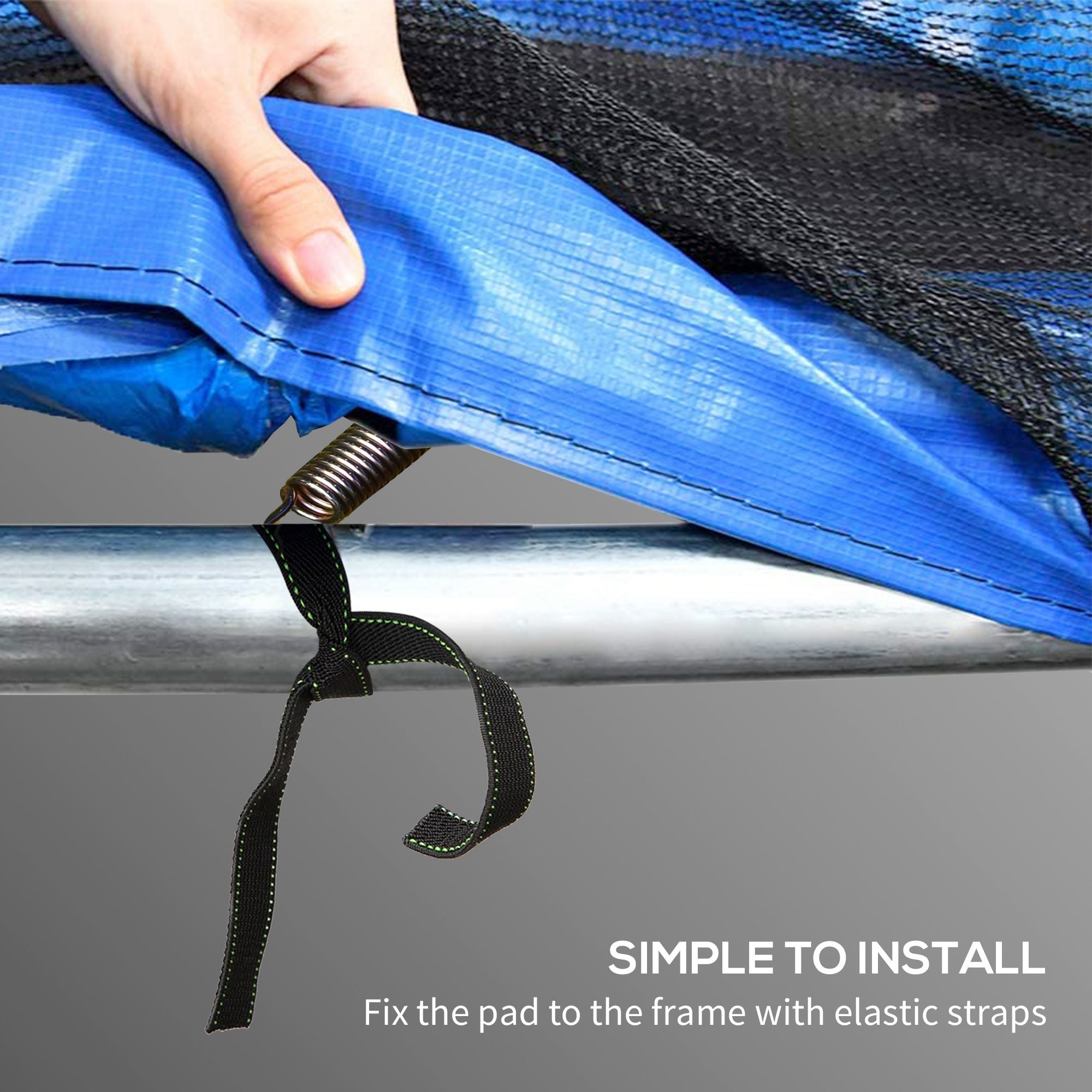 Soozier 12FT Trampoline Spring Cover, Trampoline Pad Replacement, Waterproof and Tear-Resistant, All-Weather Trampoline Accessories, Multi-Colored 