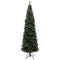 HOMCOM 7ft Artificial Pencil Christmas Tree with 980 Branches, Pinecones, Metal Stand, Realistic Xmas Tree for Home