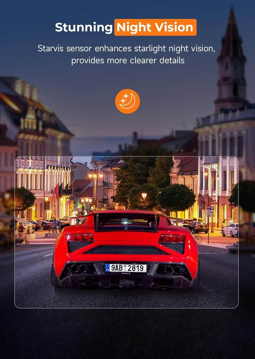 LDAS A20 Dash Cam WiFi , 2.5K Car Camera, Dashcams with App, Night Vision, G-Sensor, Loop Recording, 24H Parking Mode, Free 128G SD Card, Support 256GB Max (Black) 