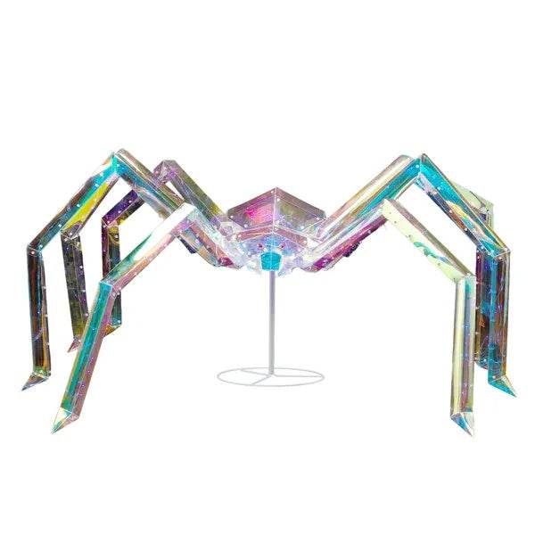 3FT Halloween Decorations Light Up Spider, Outdoor Halloween Decor Lighted Iridescent Spider 