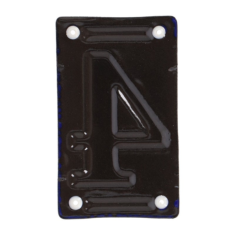 Enamel House Number 4 