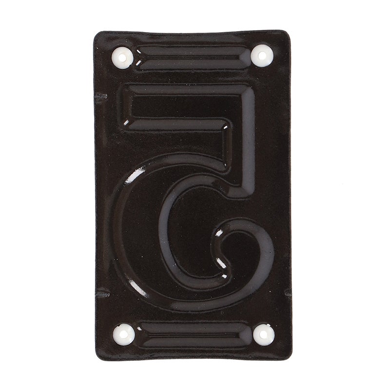 Enamel House Number 5 
