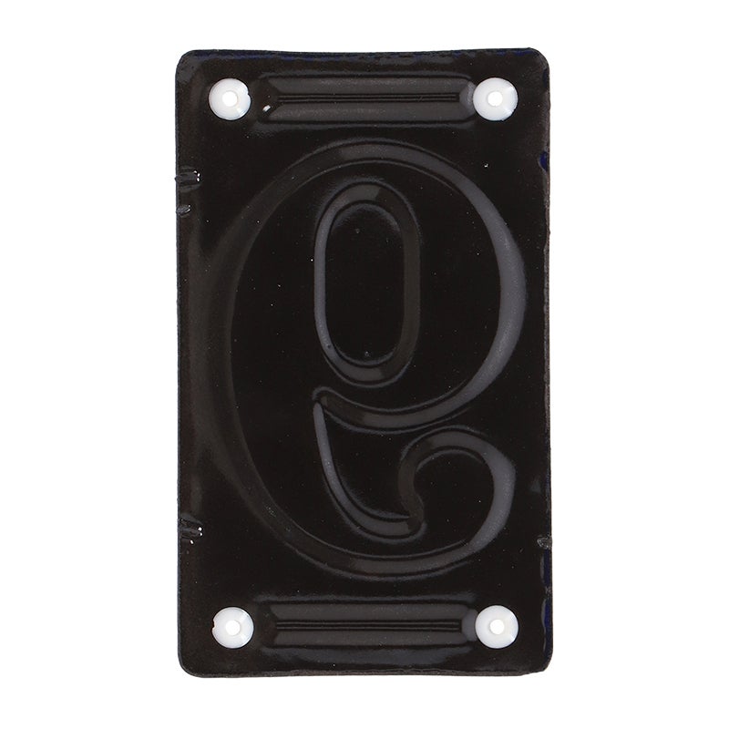 Enamel House Number 9 