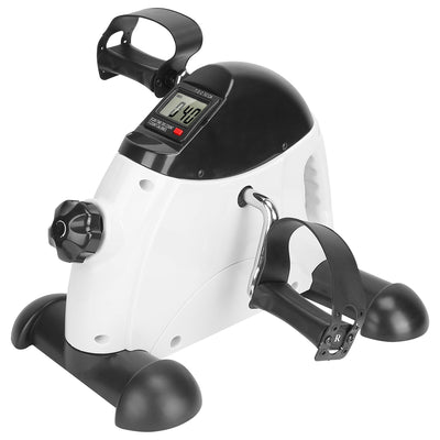 Stationary Under Desk Bike Pedal Exerciser Arm Leg Exerciser with LCD Screen Mini Exercise Cycle Bike 