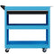 Tool Cart on Wheels, Utility Cart with Wheels, Ball Bearing Drawer, Storage Trays for Garage, Warehouse, Workshop, Blue