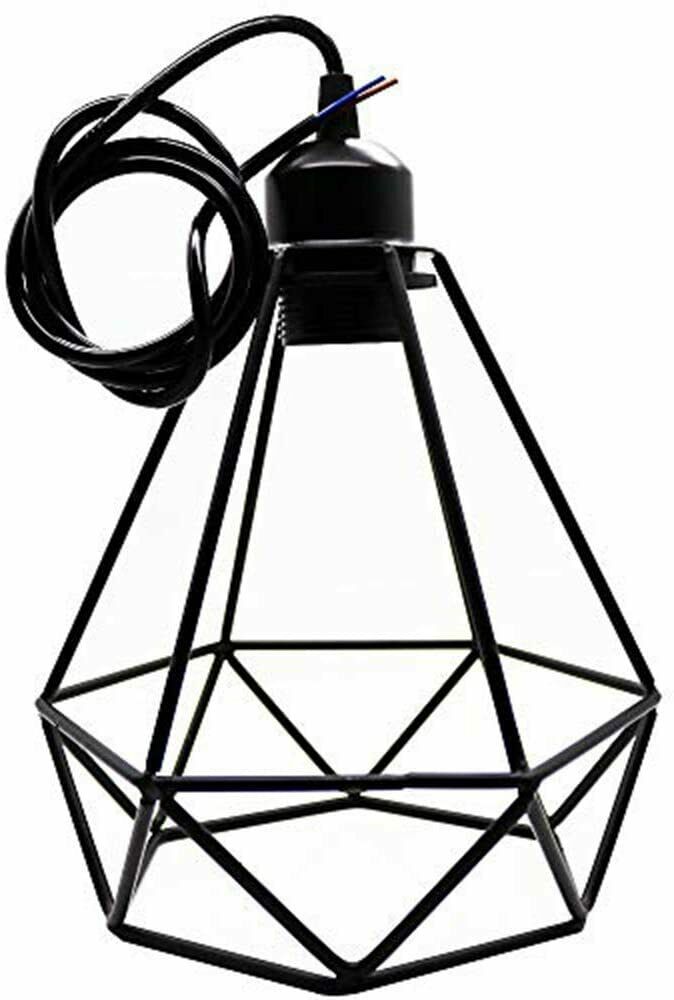 Industrial Geometric Cage Pendant Lamps Ceiling Light Fixtures~1176