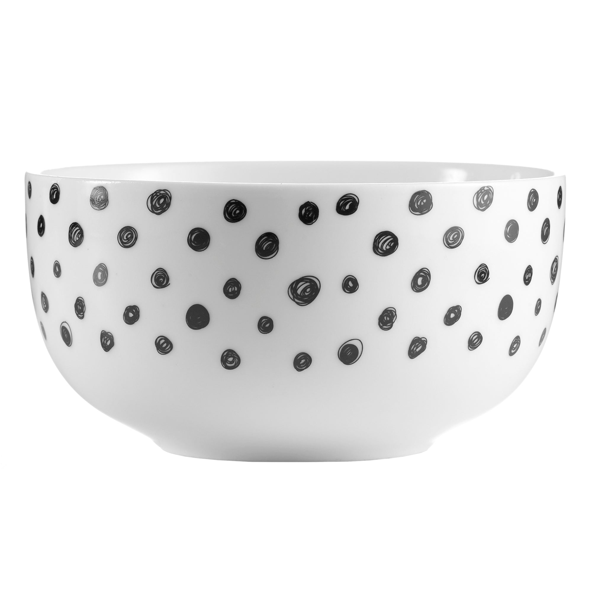 Dinnerware Set 12 Piece Black and White, Service for 4 