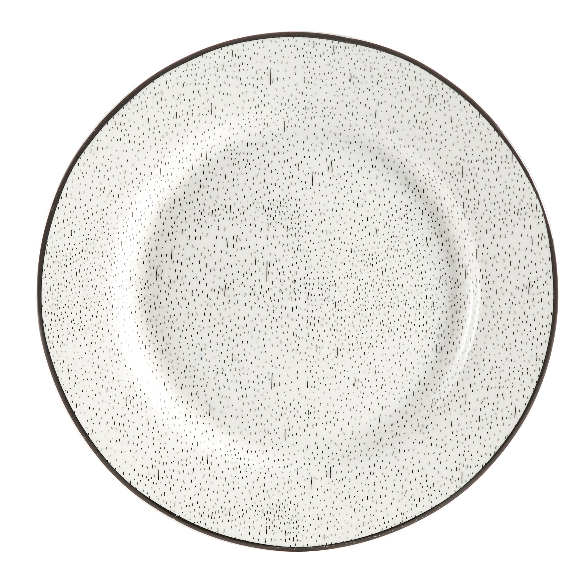 Dinnerware Set 12 Piece Black and White, Service for 4 