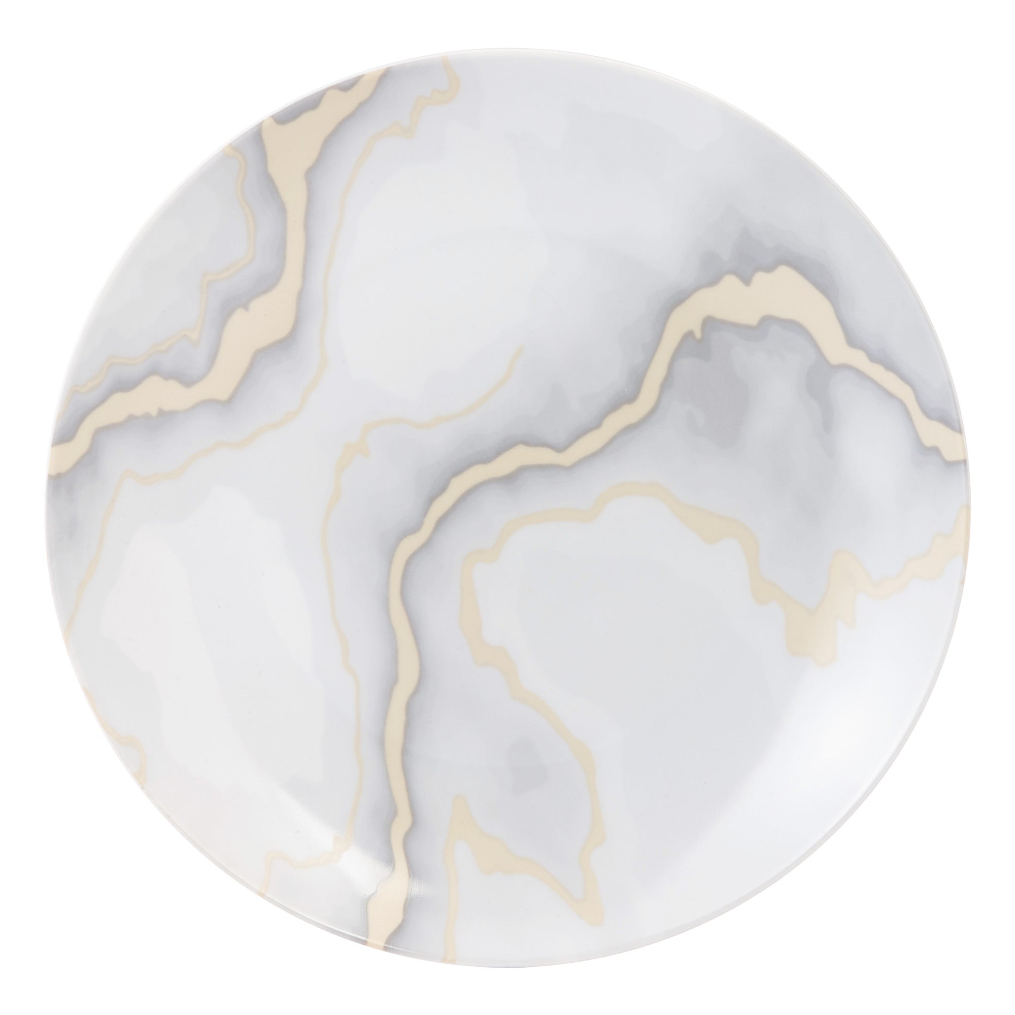 Dinnerware Set 16 Piece Electric Gold Marble, Service for 4 