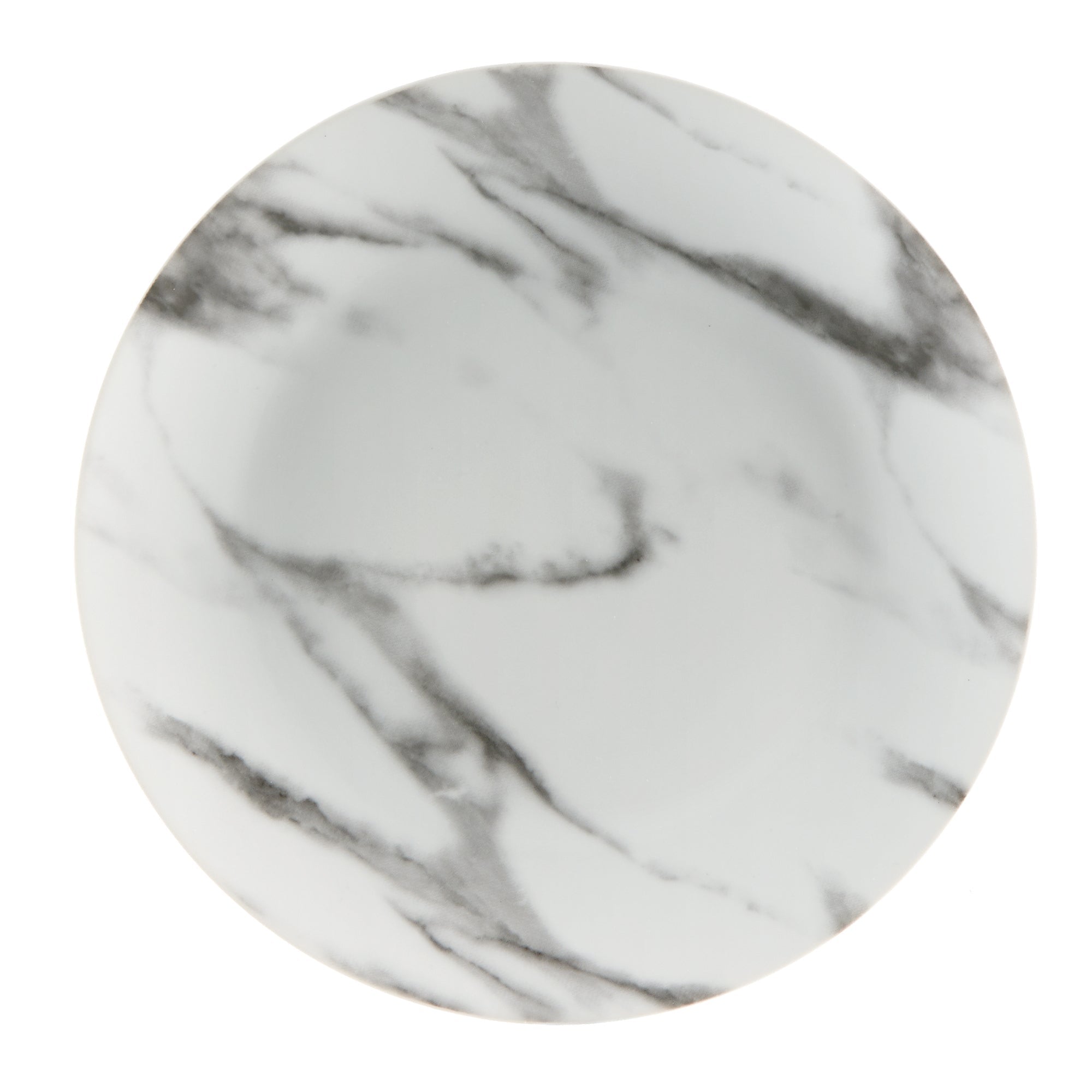 Dinnerware Set 16 Piece Porcelain Coupe Marble, Service for 4 