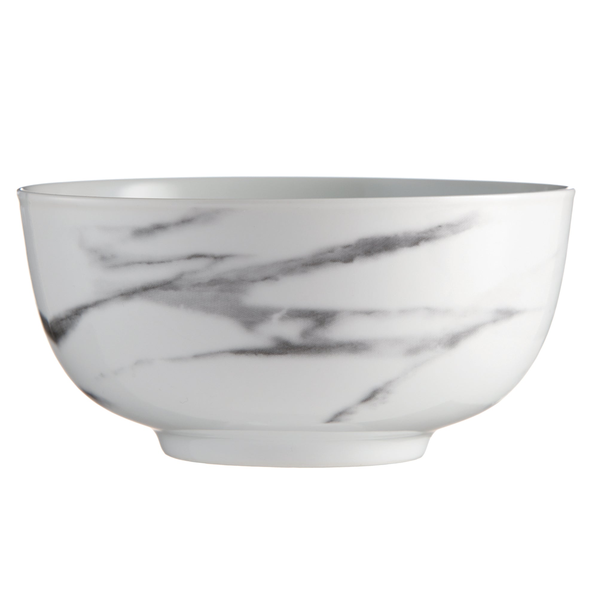Dinnerware Set 16 Piece Porcelain Coupe Marble, Service for 4 