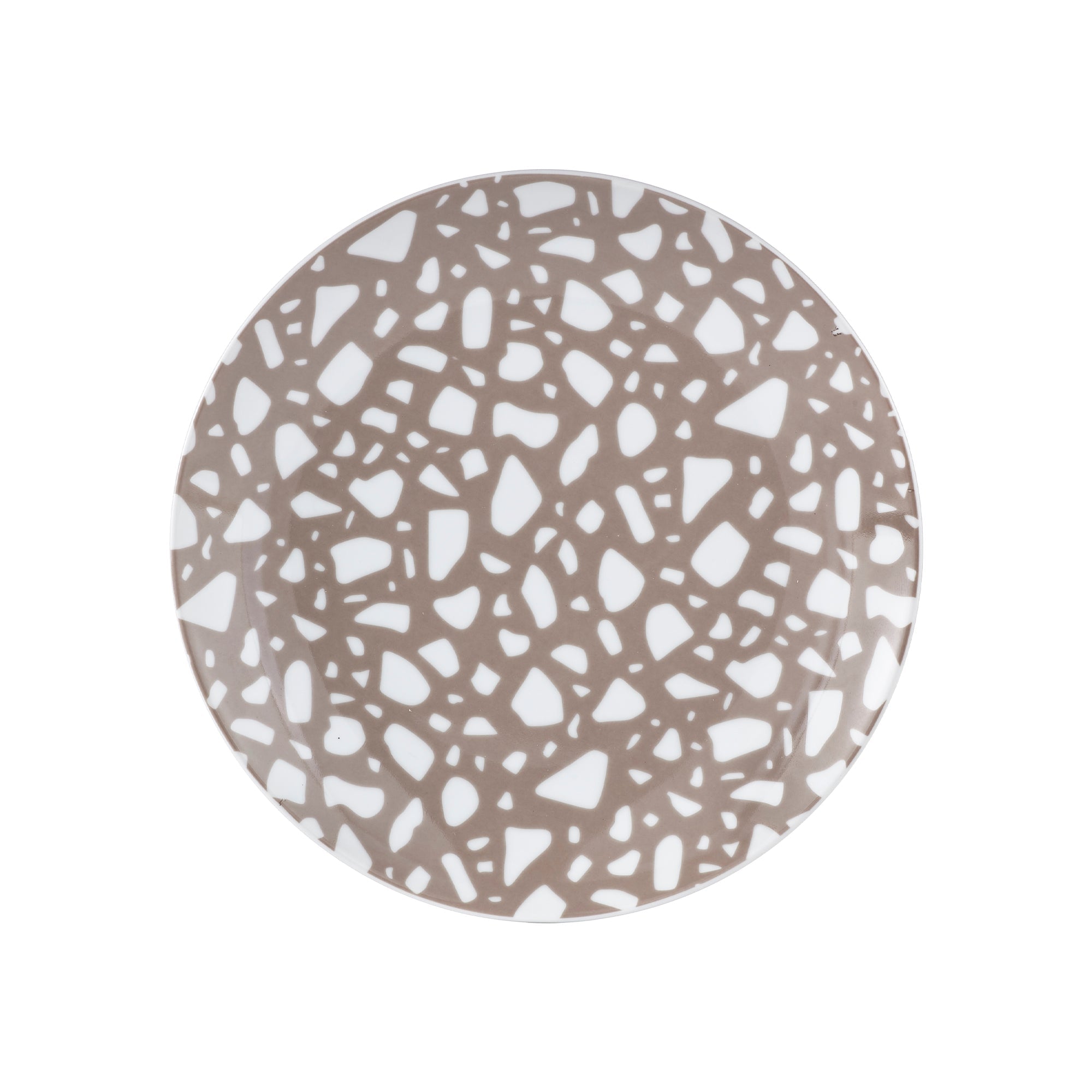 Dinnerware Set 16 Piece Terrazzo Beige, Service for 4 