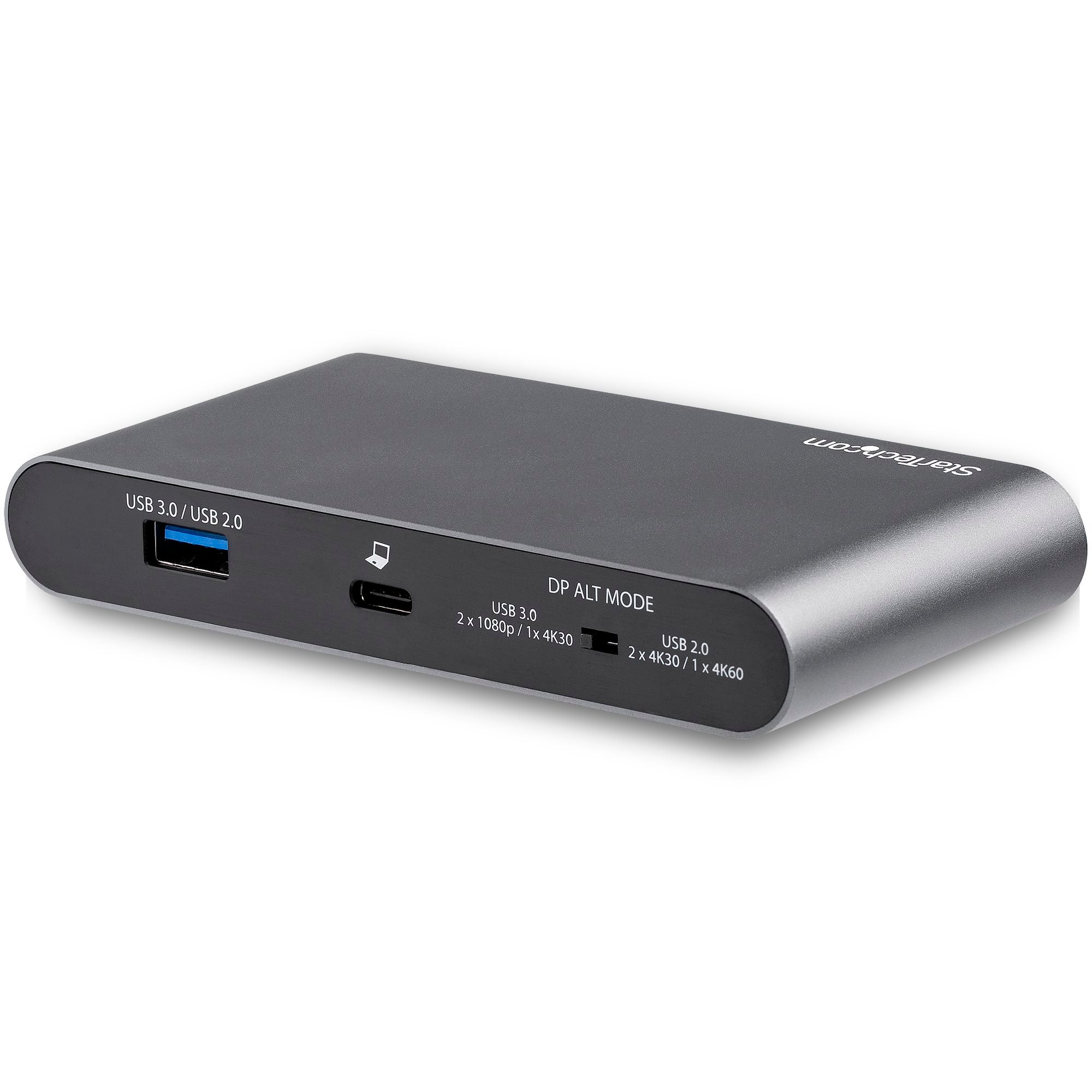 USB C Dock - 4K Dual Monitor DisplayPort - Mini Laptop Docking Station - 100W Power Delivery Passthrough - GbE, 2-Port USB-A Hub - USB Type-C Multiport Adapter - 3.3' Cable 