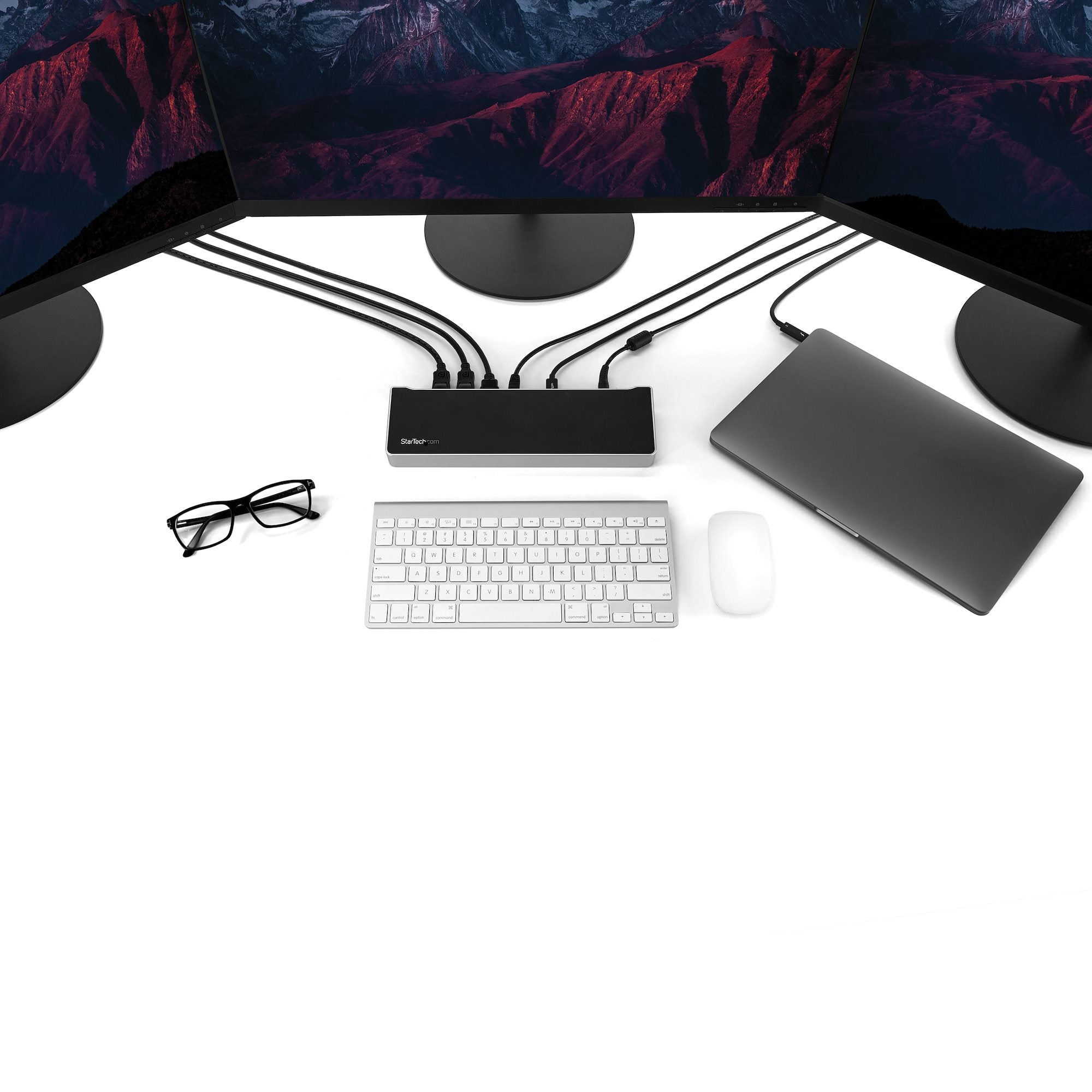 4K USB-C Dock, Triple UHD 4K Monitor Docking Station, Mac & Windows, USB C to HDMI & DisplayPort, 100W Power Delivery, 5x USB 5Gbps Hub - TAA 