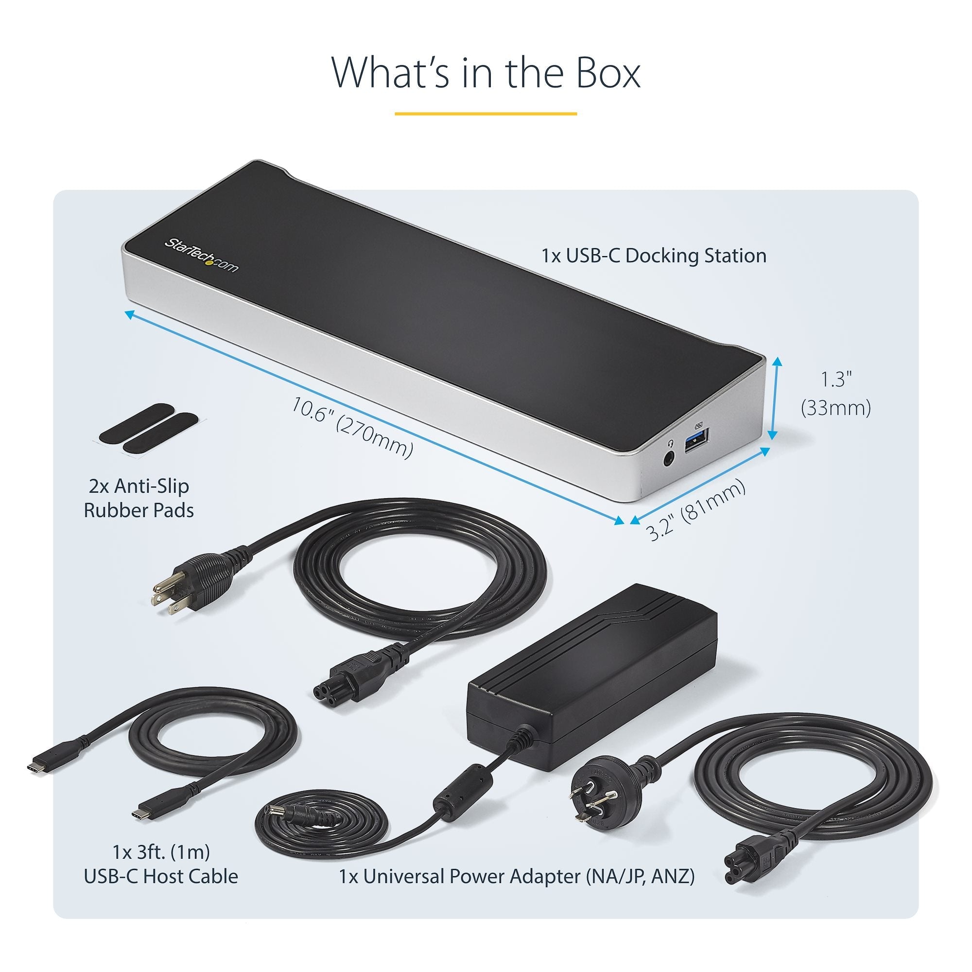 4K USB-C Dock, Triple UHD 4K Monitor Docking Station, Mac & Windows, USB C to HDMI & DisplayPort, 100W Power Delivery, 5x USB 5Gbps Hub - TAA 