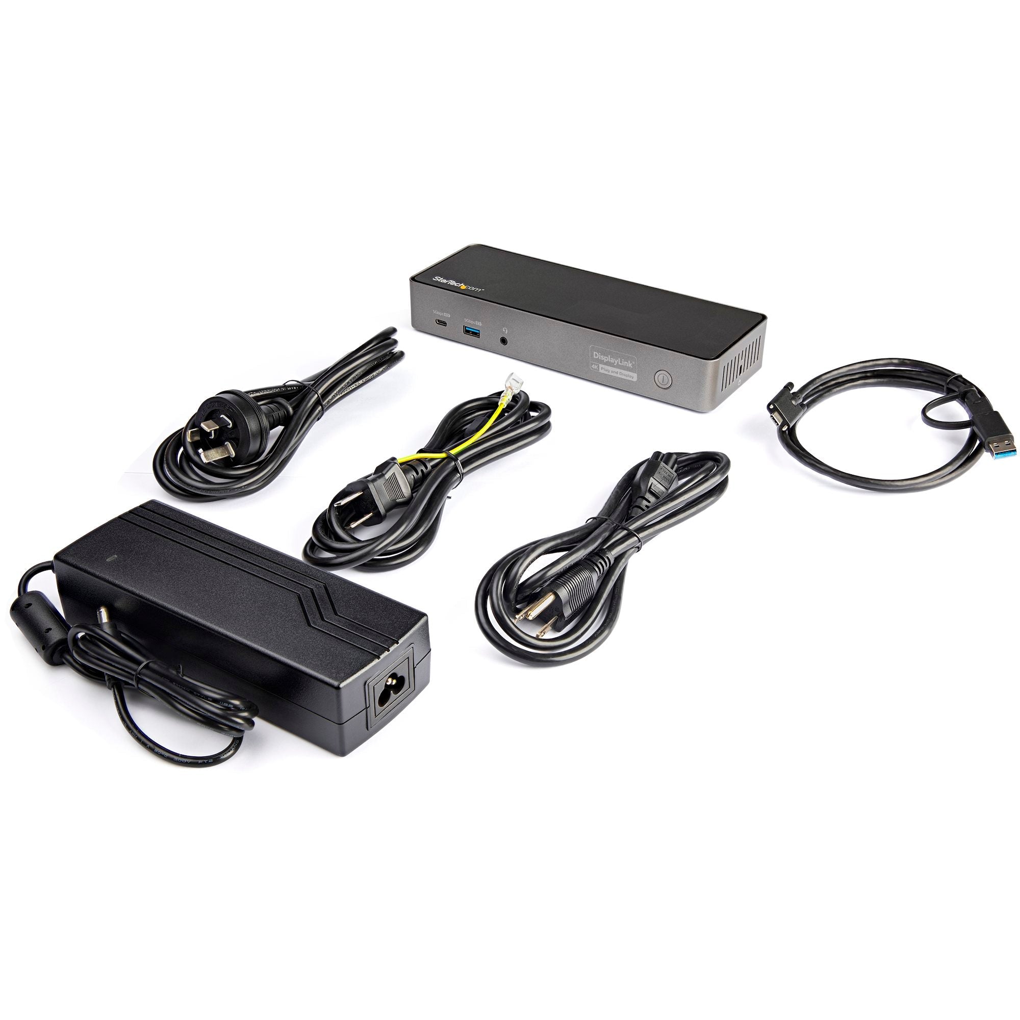 USB-C & USB-A Dock - Hybrid Universal Triple Monitor Laptop Docking Station w/ DisplayPort & HDMI 4K 60Hz - 85W Power Delivery, 6x USB Hub, GbE, Audio - USB 3.1 Gen 2 10Gbps - TAA 