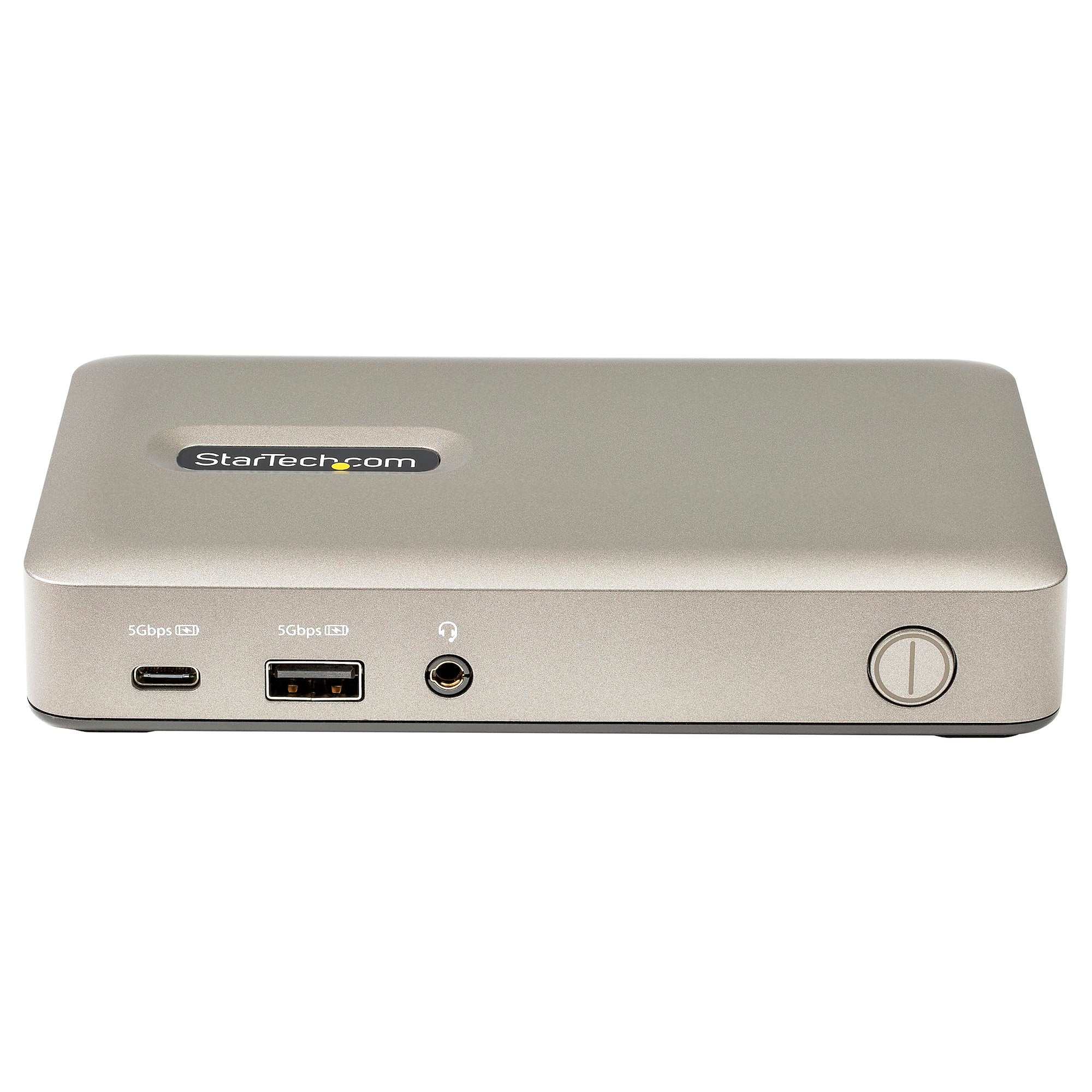 USB C Dock - USB-C to DisplayPort 4K 30Hz or VGA - 65W USB Power Delivery Charging - 4-Port USB 3.1 Gen 1 Hub - Universal USB-C Laptop Docking Station with Ethernet - TAA 
