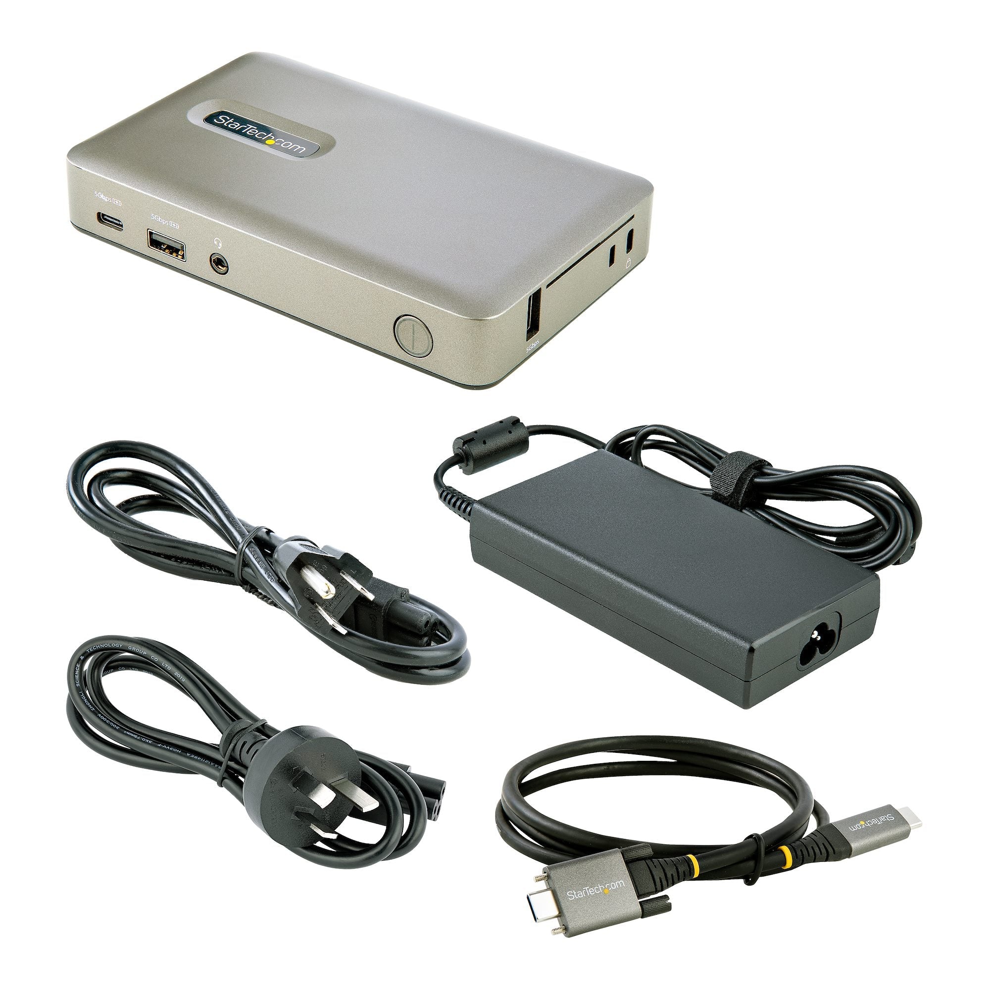 USB C Dock - USB-C to DisplayPort 4K 30Hz or VGA - 65W USB Power Delivery Charging - 4-Port USB 3.1 Gen 1 Hub - Universal USB-C Laptop Docking Station with Ethernet - TAA 
