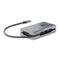 USB-C Multiport Adapter - 4K 60Hz HDMI/DP - 3-Port USB Hub - 100W Power Delivery Pass-Through - GbE - Travel Mini Docking Station w/ Charging - 1ft/30cm Wrap-Around Cable