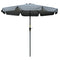 8.5 ft Outdoor Market Table Umbrella, Round Patio Umbrella with Tilt and Crank for Garden, Backyard, Deck, Dark Grey