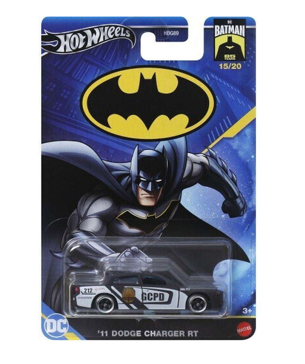 Hot Wheels Die-Cast 1:64 Batman -  '11 Dodge Charger RT 
