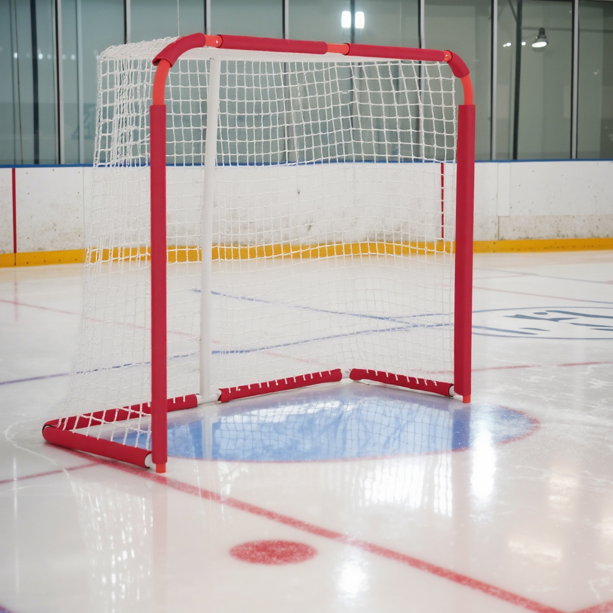 Soozier Hockey Net, Easy Set Up Hockey Goal with Steel Frame, PE Mesh, Outdoor Hockey Training Equipment for Garden, Backyard
