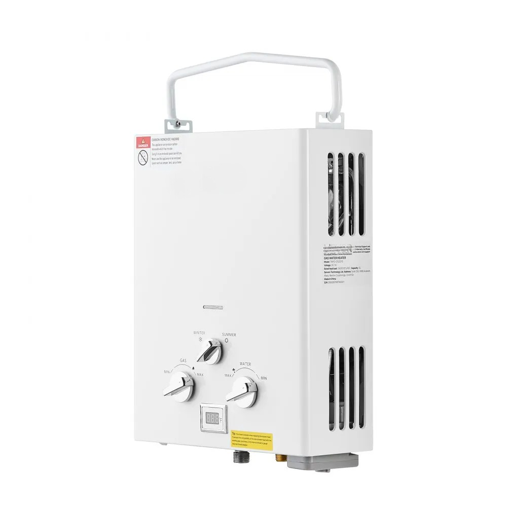 Tankless Propane Water Heater, 6L Portable Design with Regulator