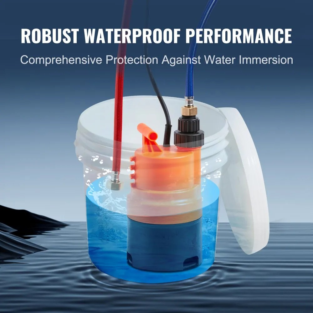 Tankless Water Heater Flushing Kit with Pump, 3.7-Gallon Pail, Hoses, Wrench and Adapter