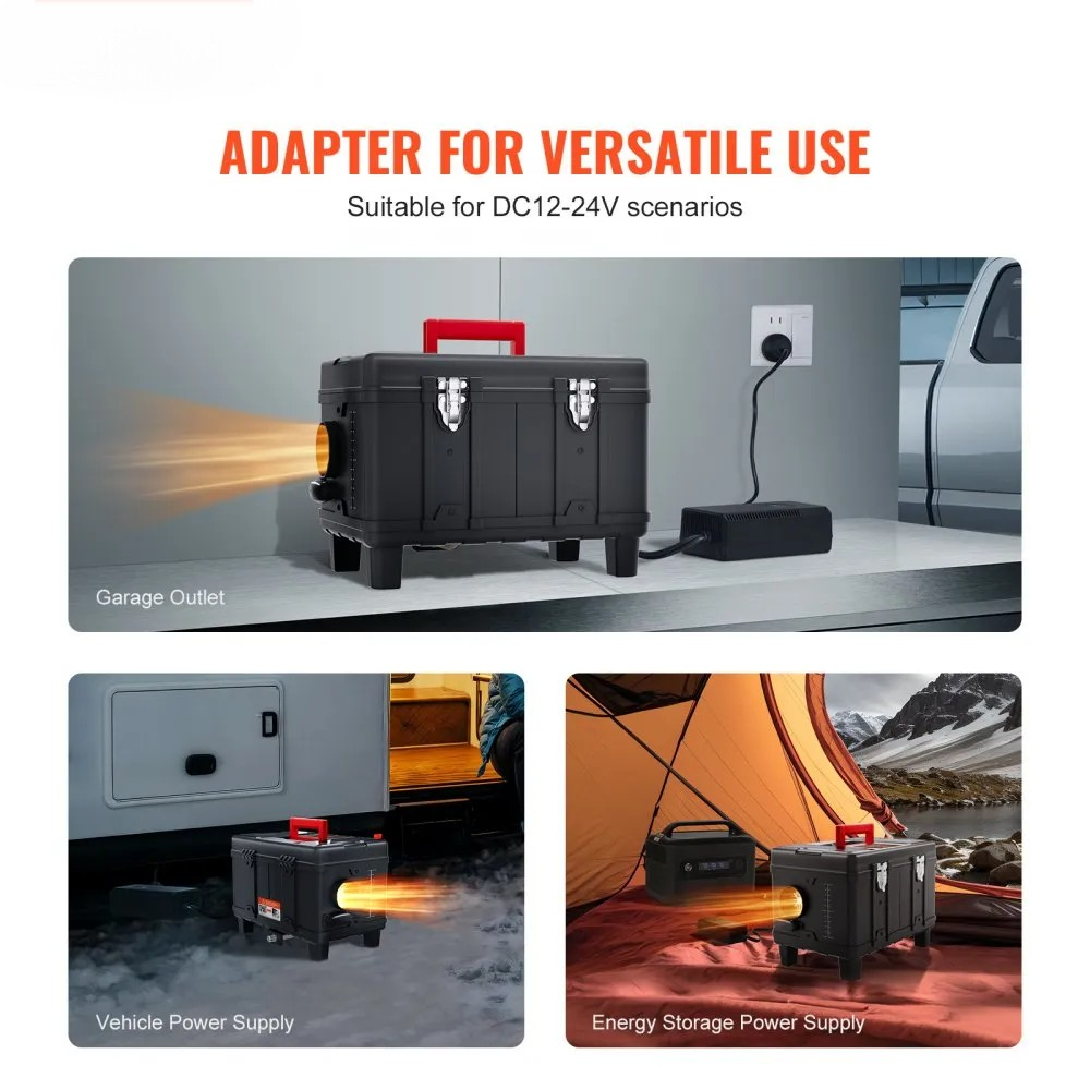 8KW Diesel Air Heater, 12V/24V All-in-One with Bluetooth App and Remote Control