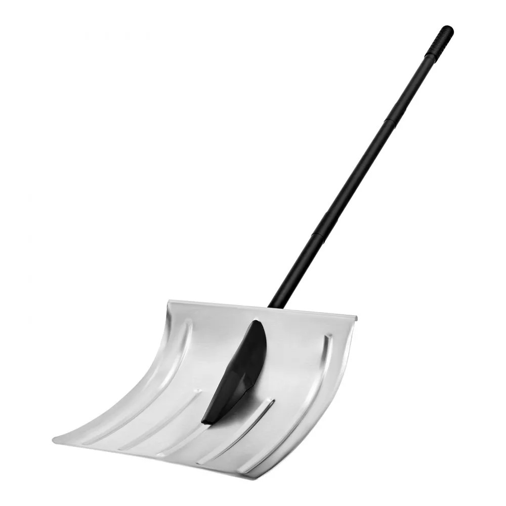 16-Inch Aluminum Snow Shovel with Non-Slip Grip for Driveways
