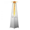 48,000 BTU Pyramid Propane Patio Heater with Wheels, Silver Finish