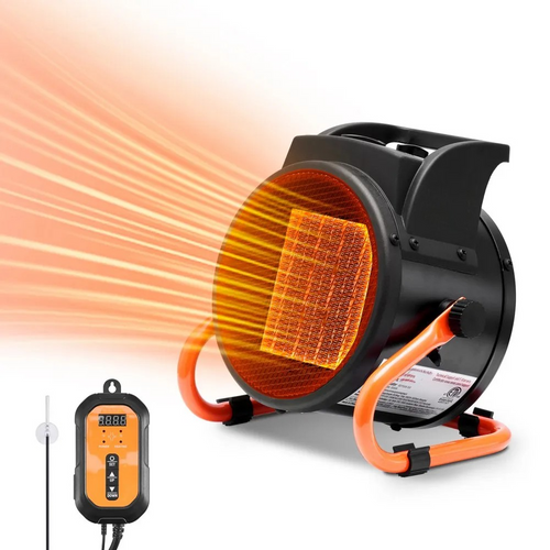 1500W Greenhouse Heater with Thermostat, PTC Fast Heating and Overheat Protection